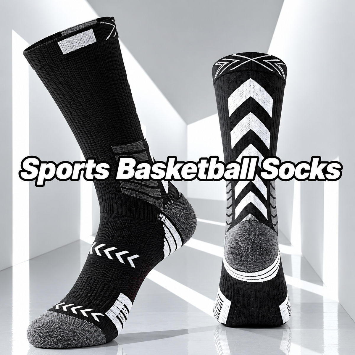 3 paires de chaussettes de sport ,en maille épaisse, à compression